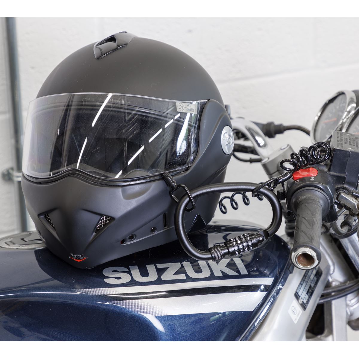 Sealey Motorcycle Helmet & Gear Lock With Cable 4 Digit Combination Lock HGL02