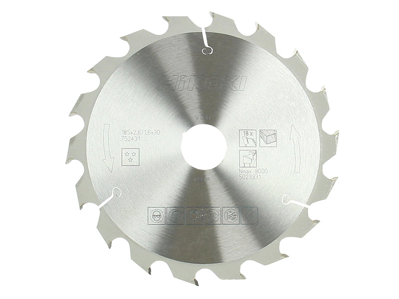 HiKOKI Circular Saw Blade 185 x 30mm x 18T HIK752431