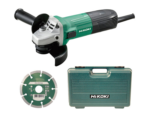 HiKOKI G12STX/J8 Angle Grinder 115mm Diamond Blade & Case 600W 110V HIKG12STXCDL