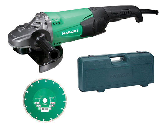 HiKOKI G23STCD/J2 Angle Grinder 230mm Diamond Blade & Case 2000W 110V HIKG23STCDL
