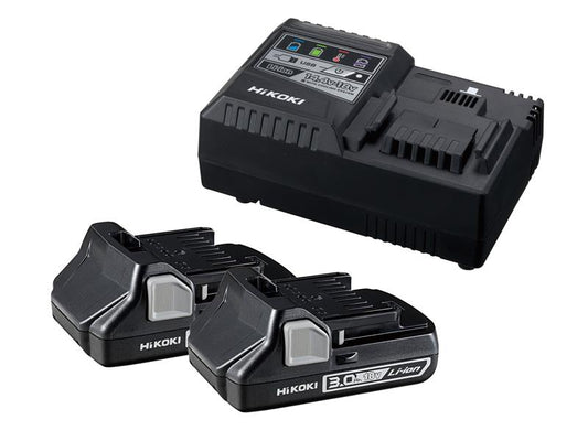 HiKOKI Battery & Fast Charger Starter Pack 18V LED status lights HIKUC18YSL3U
