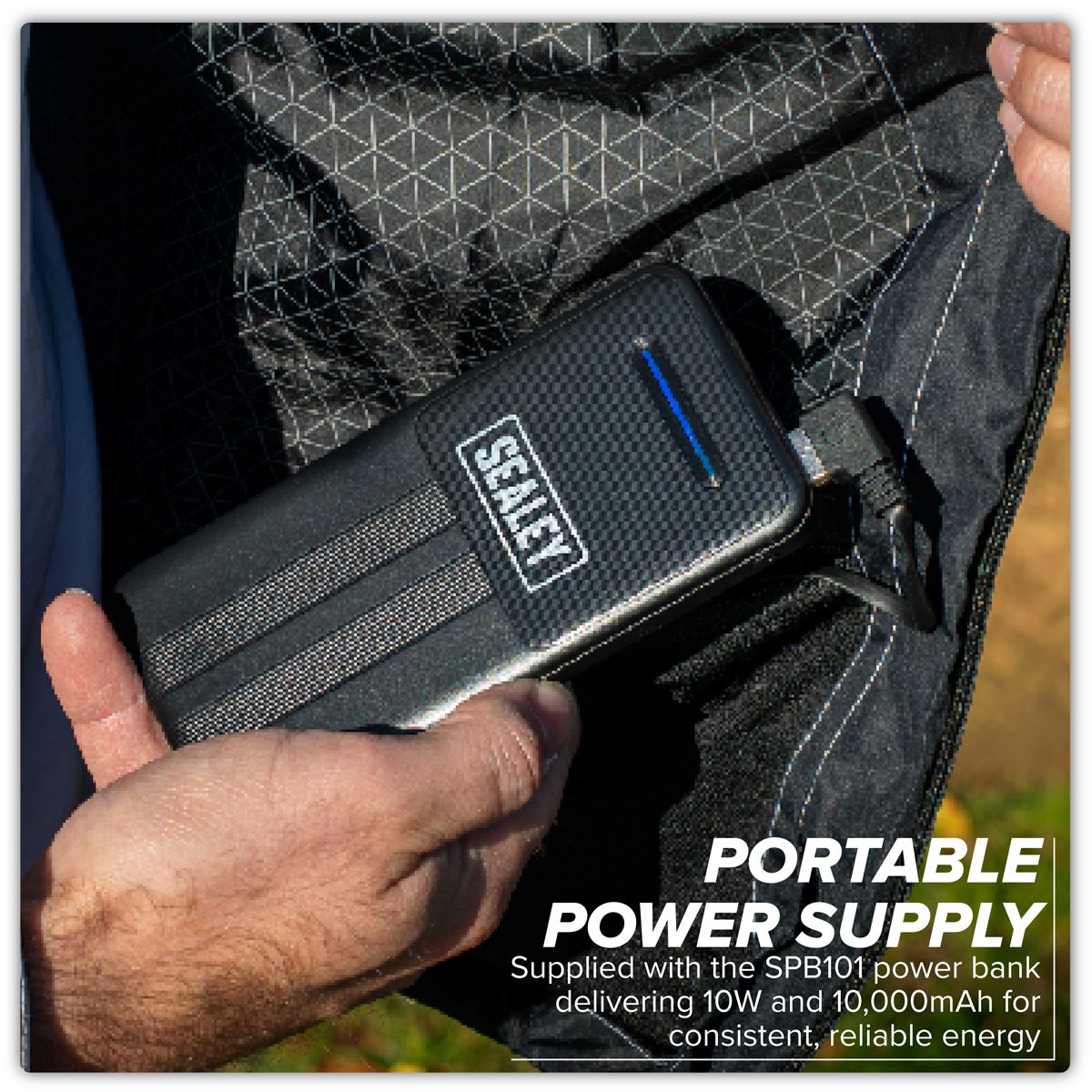Sealey 5V Heated Rain Jacket - X-Large with Power Bank HJ04KIT
