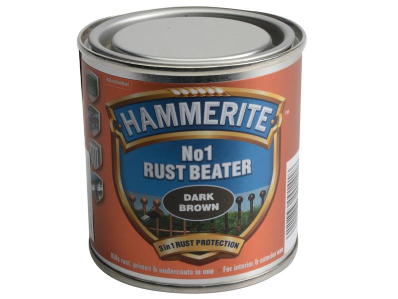Hammerite No.1 Rust Beater Paint Dark Brown 250ml HMMNO1DB250