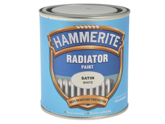 Hammerite Radiator Paint Satin White 500ml HMMRES500