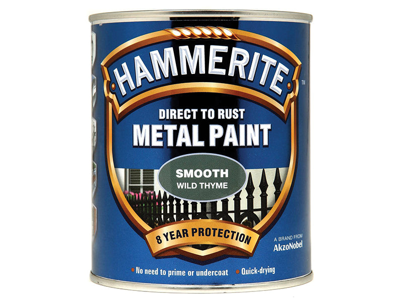 Hammerite Direct to Rust Smooth Finish Metal Paint Wild Thyme 750ml HMMSFWT750
