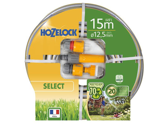 Hozelock Starter Hose Starter Set 15m 12.5mm 1/2in Diameter 7215P HOZ100100581