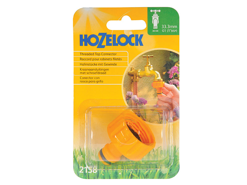 Hozelock 2158 Male Threaded Tap Connector 1in BSP Female Thread HOZ2158