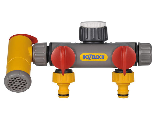Hozelock 2250 Flowmax 3-Way Tap Connector 1/2 - 1in BSP HOZ2250