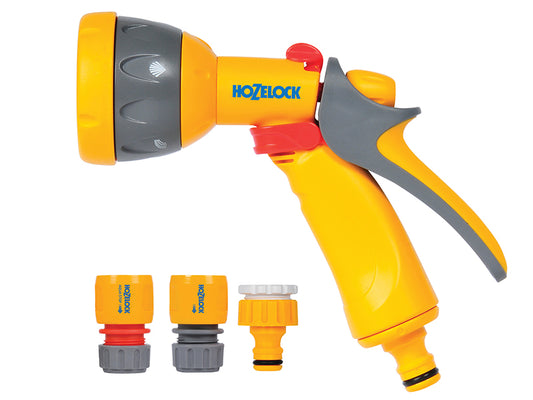 Hozelock HOZ2347 2347 Multi-Pattern Spray Gun Starter Set with Fittings