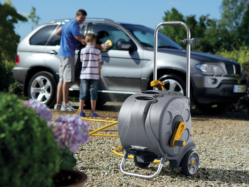 Hozelock 2416 Freestanding Compact Hose Reel + 30m of 12.5mm Hose HOZ2416
