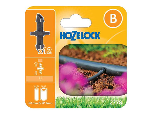 Hozelock 2778 Straight Connector 4mm (Pack 12) HOZ27780012