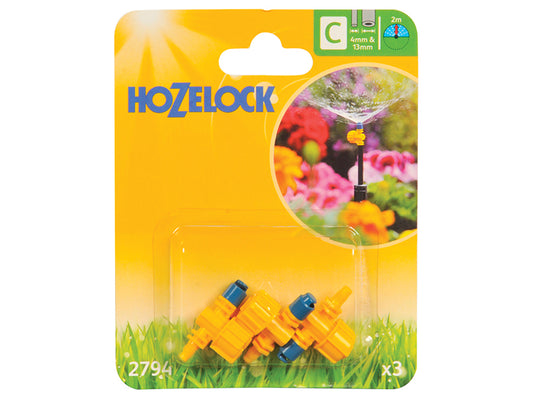 Hozelock 2794 Adjustable 180° Micro Spray Jet (Pack 3) HOZ2794
