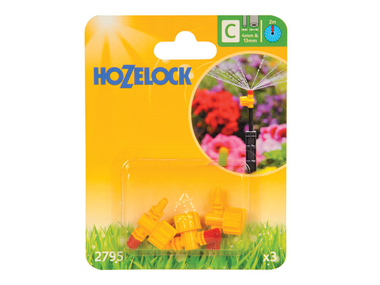 Hozelock 2795 Adjustable 360° Micro Spray Jet (Pack 3) HOZ2795