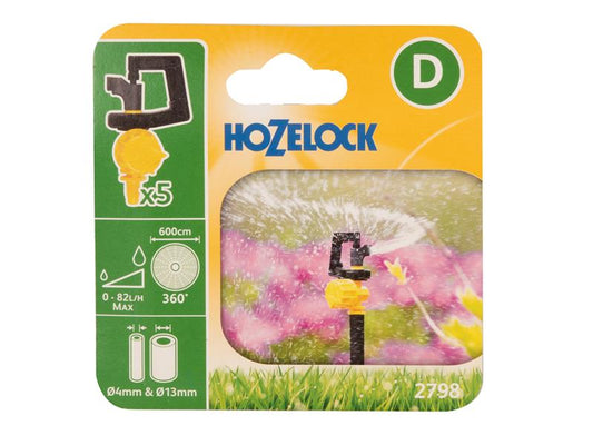 Hozelock 2798 Adjustable 360° Mini Sprinkler (Pack 5) HOZ27980005