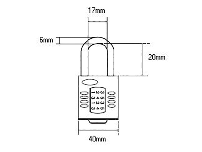 Squire CP40 Combination Padlock 4-Wheel 40mm Boxed HSQCP40BX