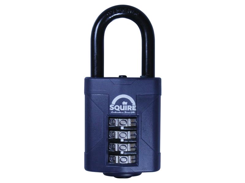 Squire CP50/1.5 Combination Padlock 4-Wheel 50mm Long Shackle 38mm HSQCP5015