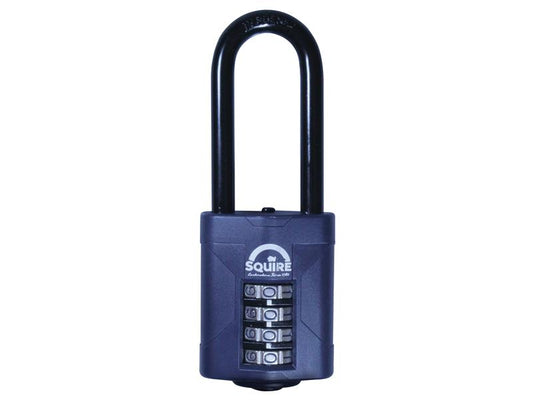 Squire Combination Padlock 4-Wheel 50mm Extra Long Shackle 63.5mm CP50/2.5