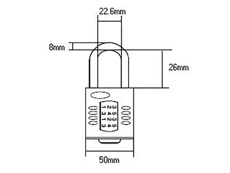 Squire CP50 Combination Padlock 4-Wheel 50mm Boxed HSQCP50BX
