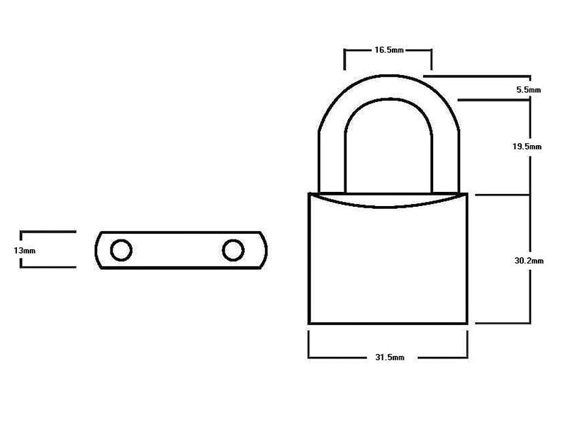 Squire LN3 Lion Brass Padlock 30mm HSQLN3