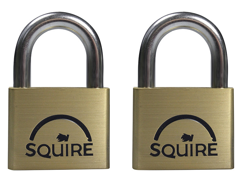 Squire LN4T Lion Brass Padlocks 5-Pin 40mm Twin Pack (2 x LN4KA) HSQLN4T