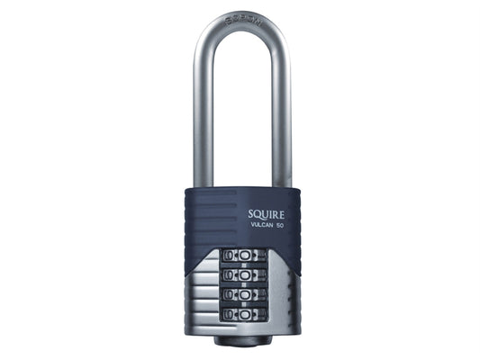 Squire Vulcan Long Boron Shackle Combination Padlock 50mm HSQVC50LS