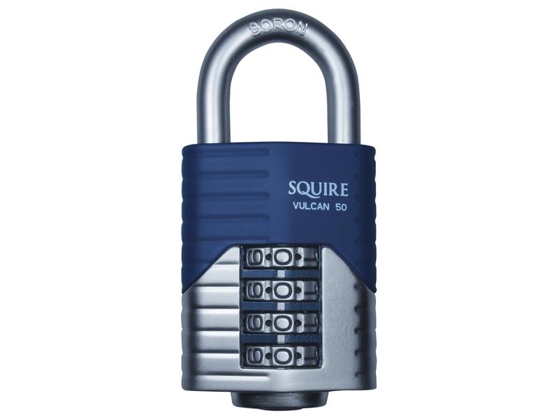 Squire Vulcan Open Boron Shackle Combination Padlock 50mm Boxed HSQVC50BX