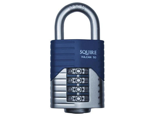 Squire Vulcan Open Boron Shackle Combination Padlock 50mm Boxed HSQVC50BX