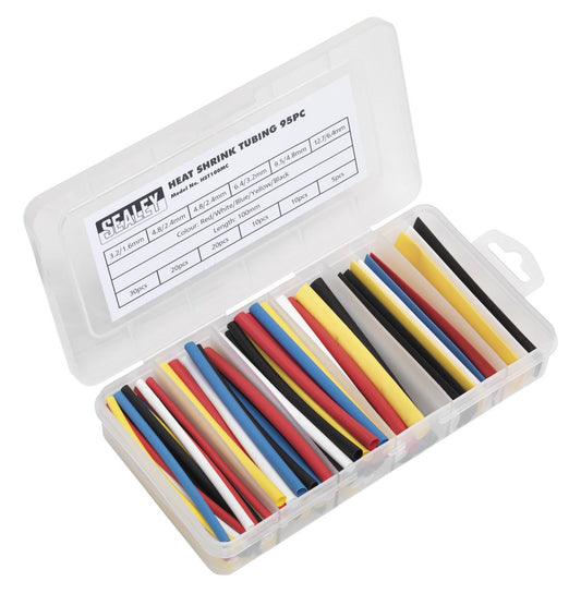 Sealey Heat Shrink Tubing Assortment 95pc 100mm Mixed Colours HST100MC