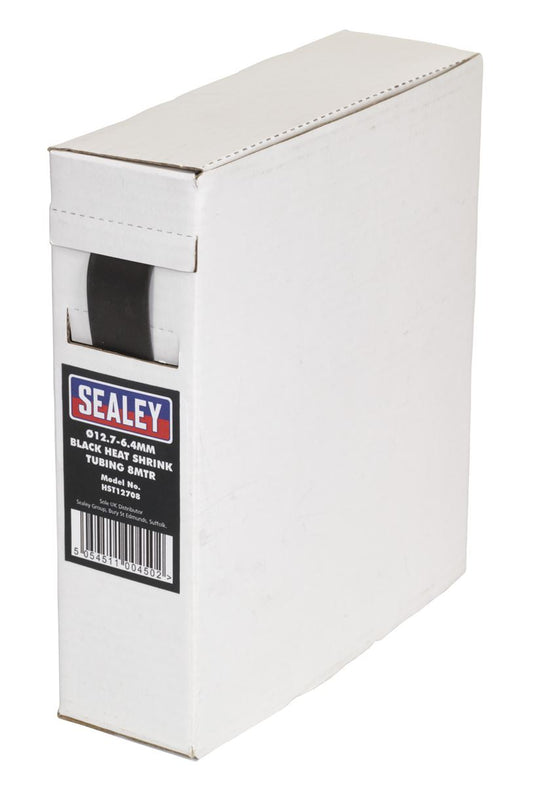 Sealey Heat Shrink Tubing Black �12.7-6.4mm 8m HST12708