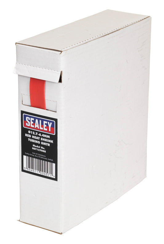 Sealey Heat Shrink Tubing Red �12.7-6.4mm 8m HST12708R