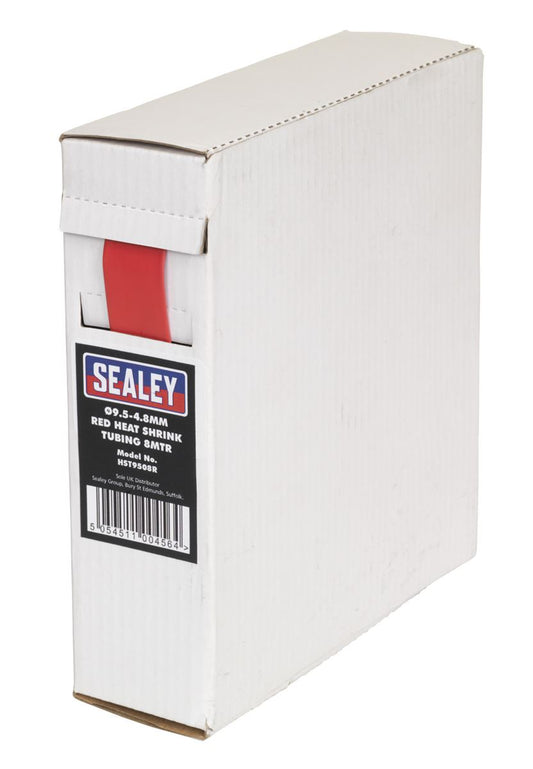 Sealey Heat Shrink Tubing Red �9.5-4.8mm 8m HST9508R