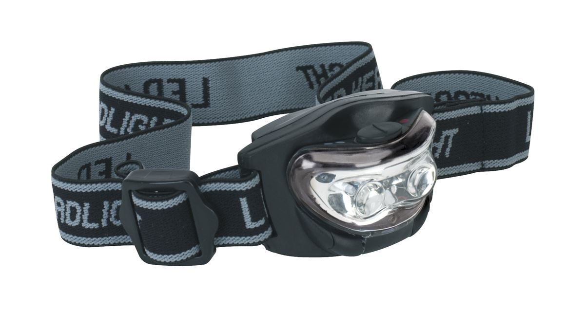 Sealey Head Torch 3W SMD & 2 Red LED 3 x AAA Cell with Auto-Sensor HT03LED
