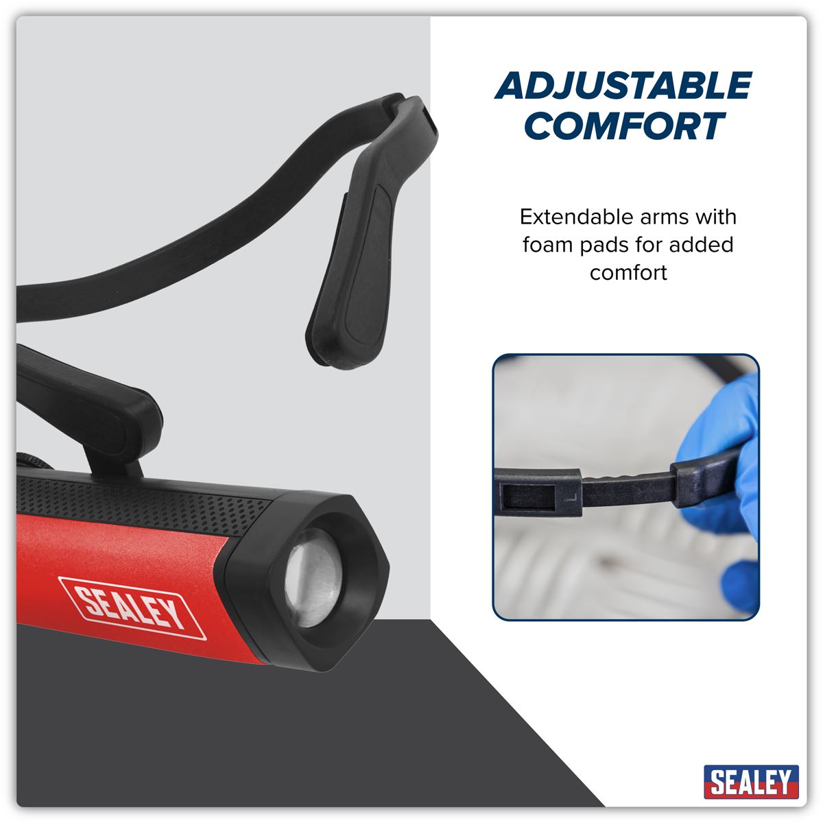 Sealey Rechargeable Head Torch 2.5W SMD LED HT301R