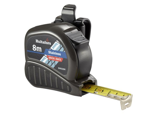 Hultafors Brick Mate Stainless Steel Pocket Tape 8m Metric only HUL352423