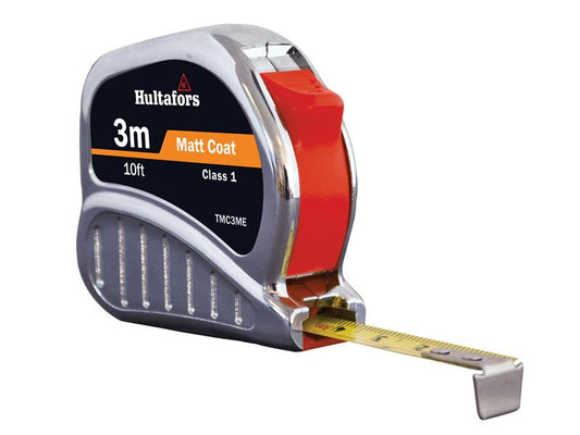 Hultafors TM3ME Chrome Tri-Matic Pocket Tape 3m/10ft (Width 13mm) HUL368013
