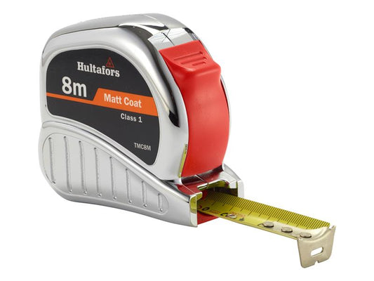 Hultafors Tri Matic Pocket Tape Chrome 8m Width 25mm TM8M HUL368203