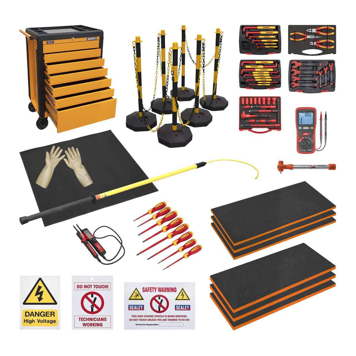 Sealey EV Hybrid Master Tool Kit 19pc Tool Box Tools & Safety Equipment HVCOM1