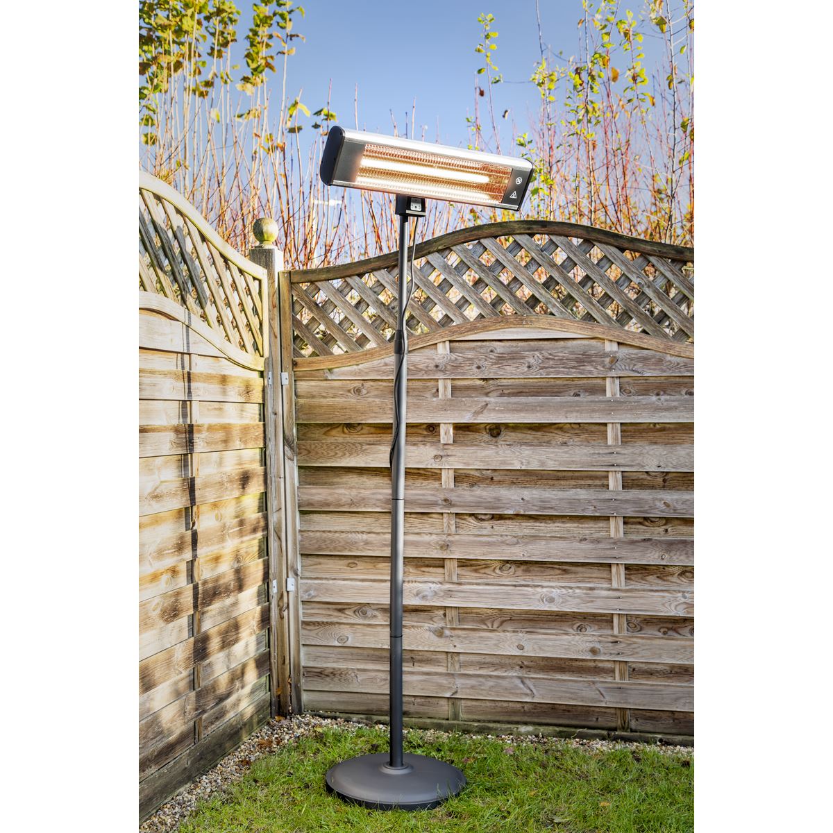 Sealey High Efficiency Carbon Fibre Infrared Patio Heater 1800W/230V with Telescopic Floor Stand IFSH1809R