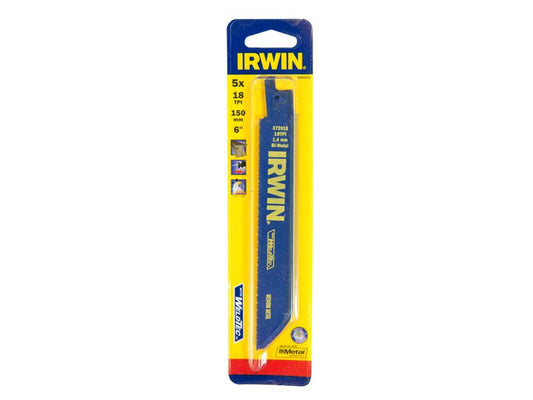 IRWIN® Sabre Saw Blade 618R 150mm Metal Cutting Pack of 5 IRW10504153