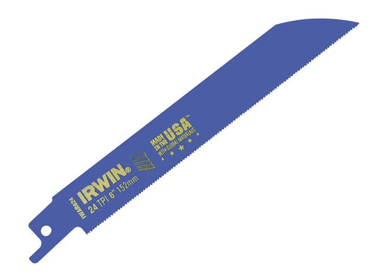 IRWIN Sabre Saw Blade 624R 150mm 24tpi Metal Cutting Pack of 5 IRW10504154