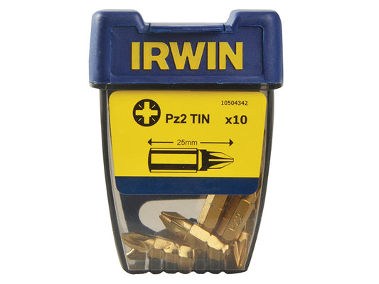 IRWIN® Screwdriver Bits Pozidriv PZ2 25mm Titanium (Pack 10) IRW10504342