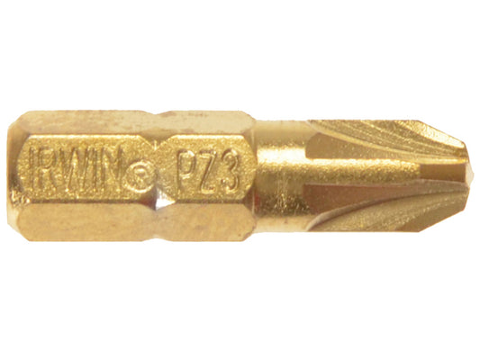 IRWIN® Screwdriver Bits Pozidriv PZ3 25mm Titanium (Pack 10) IRW10504343