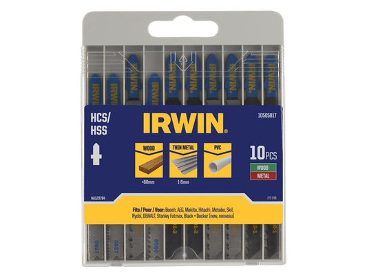 IRWIN® Jigsaw Blade Set Assorted 10 Piece Set IRW10505817