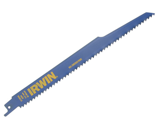 IRWIN® Sabre Saw Blade Nail Embedded Wood 956R 225mm Pack of 2 IRW10506430