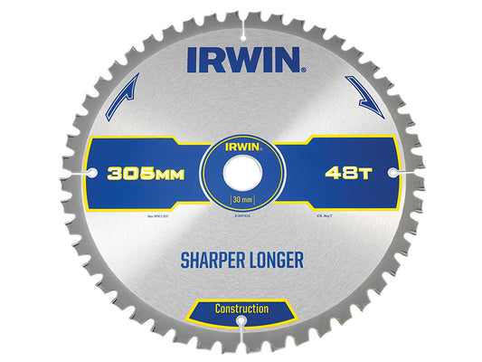IRWIN Construction Mitre Circular Saw Blade 305 x 30mm x 48T ATB/Neg IRW1897434