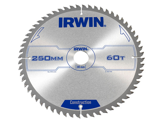 IRWIN General Purpose Table & Mitre Saw Blade 250 x 30mm x 60T ATB IRW1907700