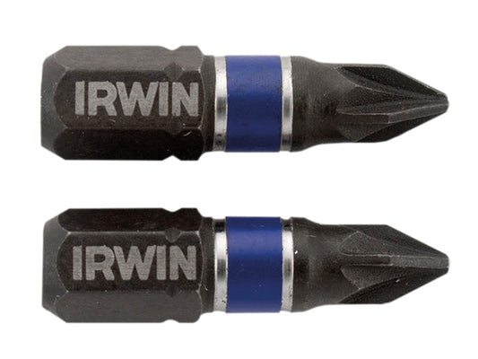 IRWIN® Impact Screwdriver Bits Pozi PZ1 25mm (Pack 2) IRW1923352