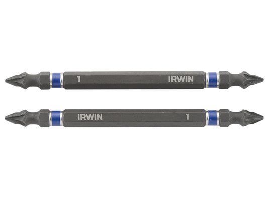 IRWIN® Impact Double-Ended Screwdriver Bits Pozi PZ1 100mm (Pack 2) IRW1923407