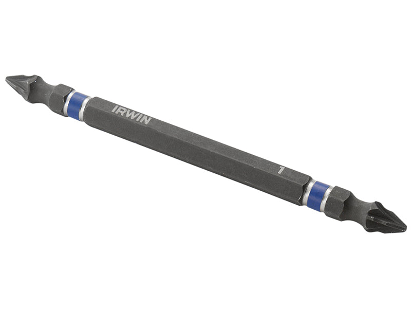 IRWIN® Impact Double-Ended Screwdriver Bits Pozi PZ1 100mm (Pack 2) IRW1923407