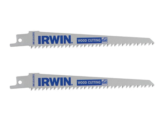 IRWIN Sabre Saw Blade For Wood PVC Cutting 152mm Pack of 2 IRWIW1016301